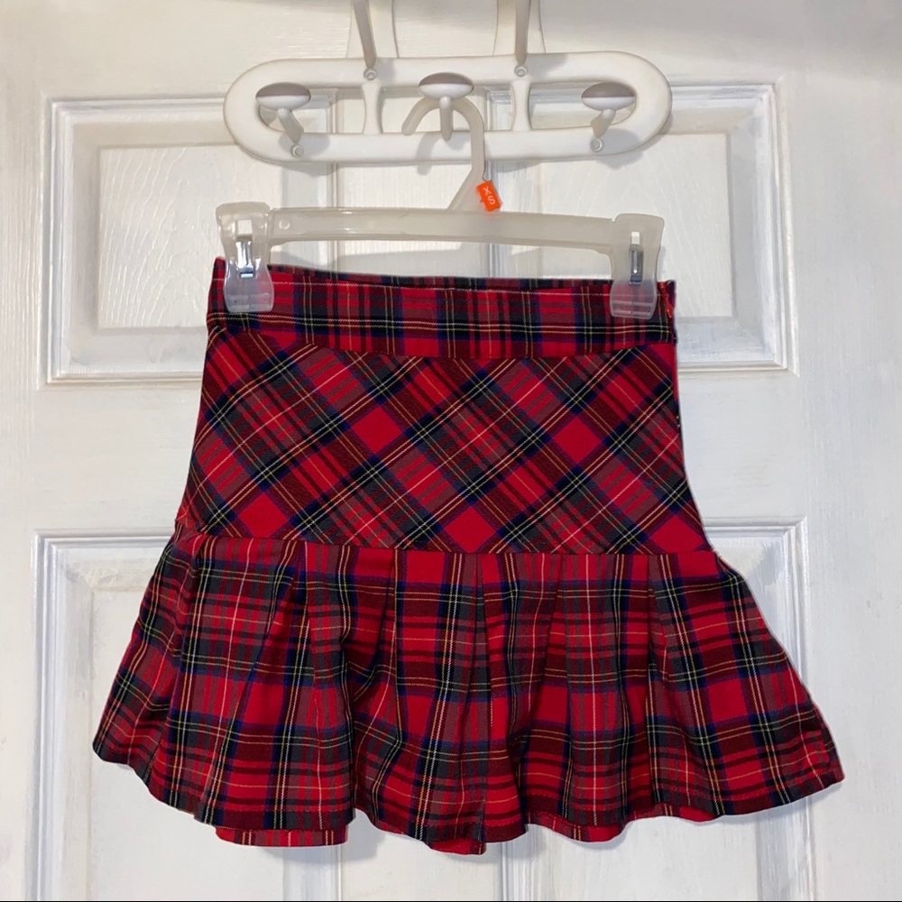 Pleated Plaid Mini Skirt